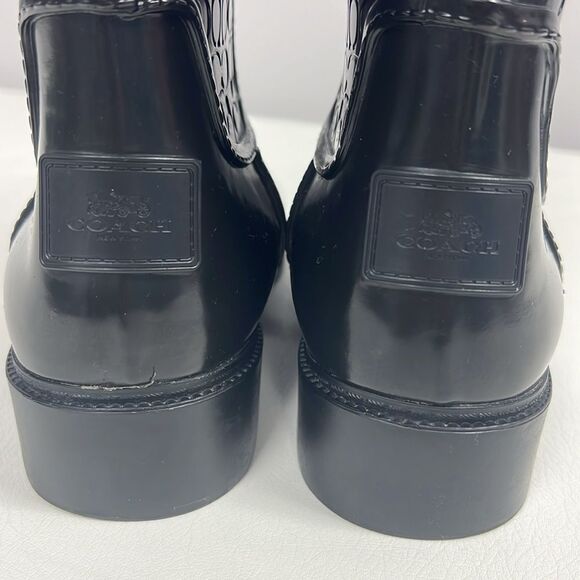 Coach-Classic Signature Logo Lace Up Rain Boots - Picture 10 of 15